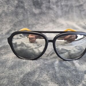 Fossil Sunglasses FOS2019S Oval Mirrored Black Frame Plastic Unisex